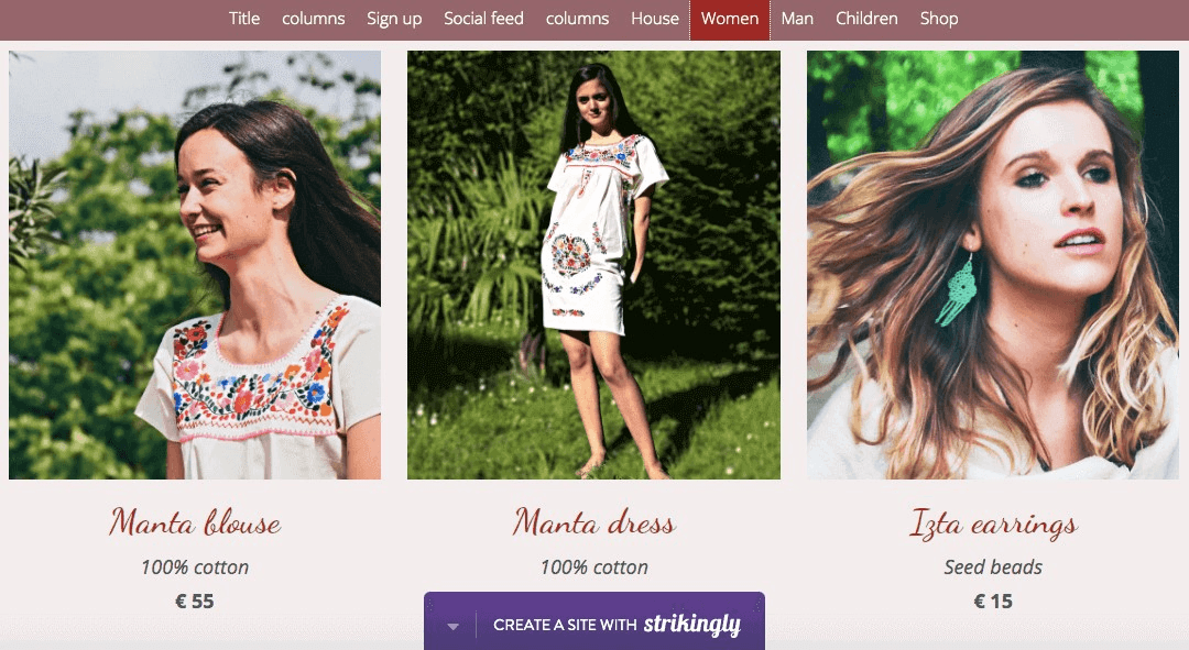 服裝網站示例 服裝網站示例